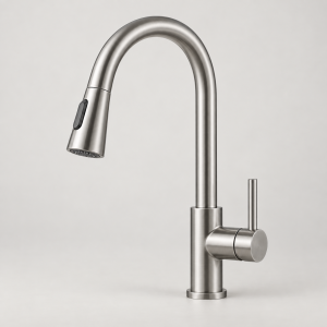 Modern Pull-Out Kitchen Faucet - AI concept illustration